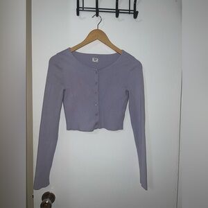 SUNDAY BEST Lavender Button-Up Cardigan
